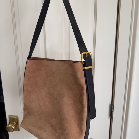 Madewell essential bucket tote Tan suede - Picture 2 of 8